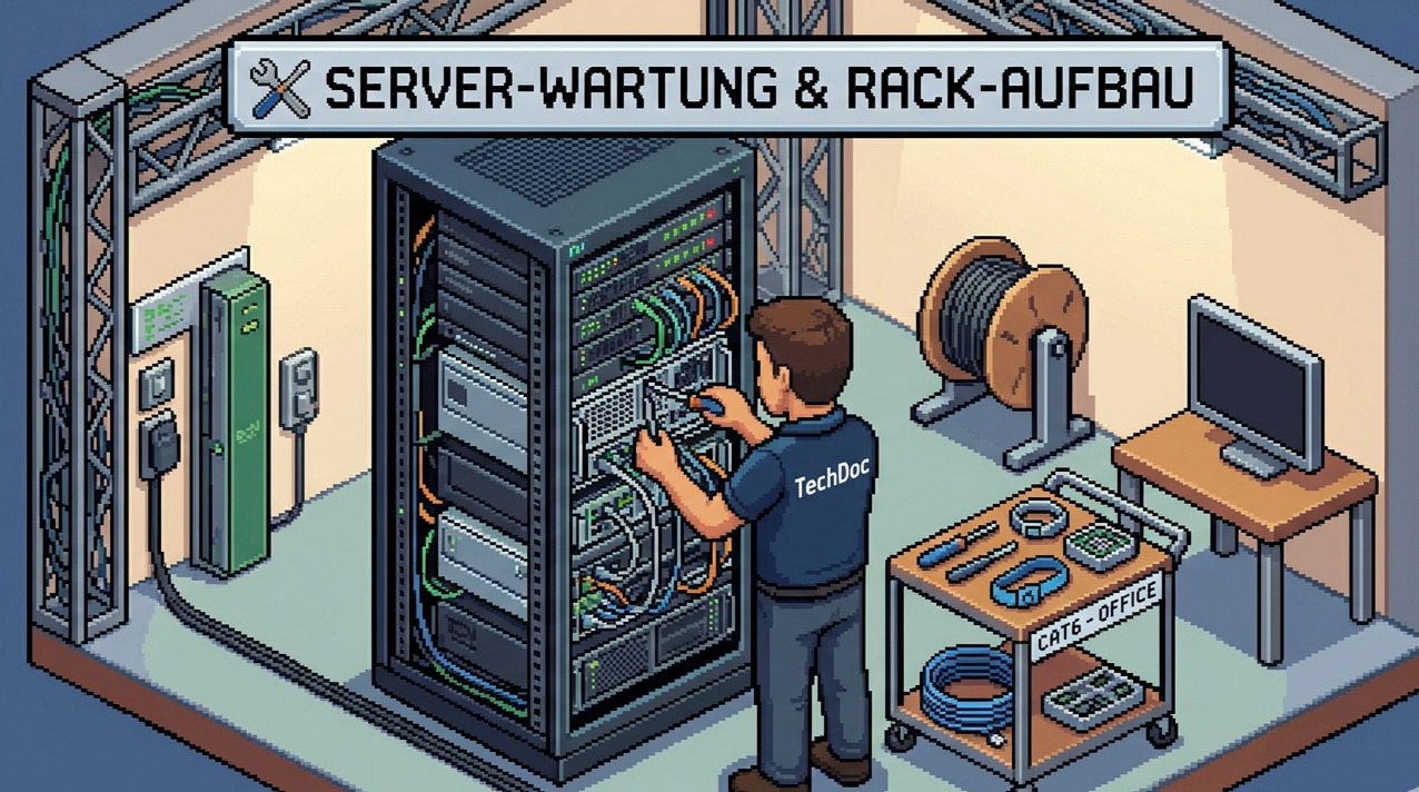 Serverschrank mit Netzwerktechnik